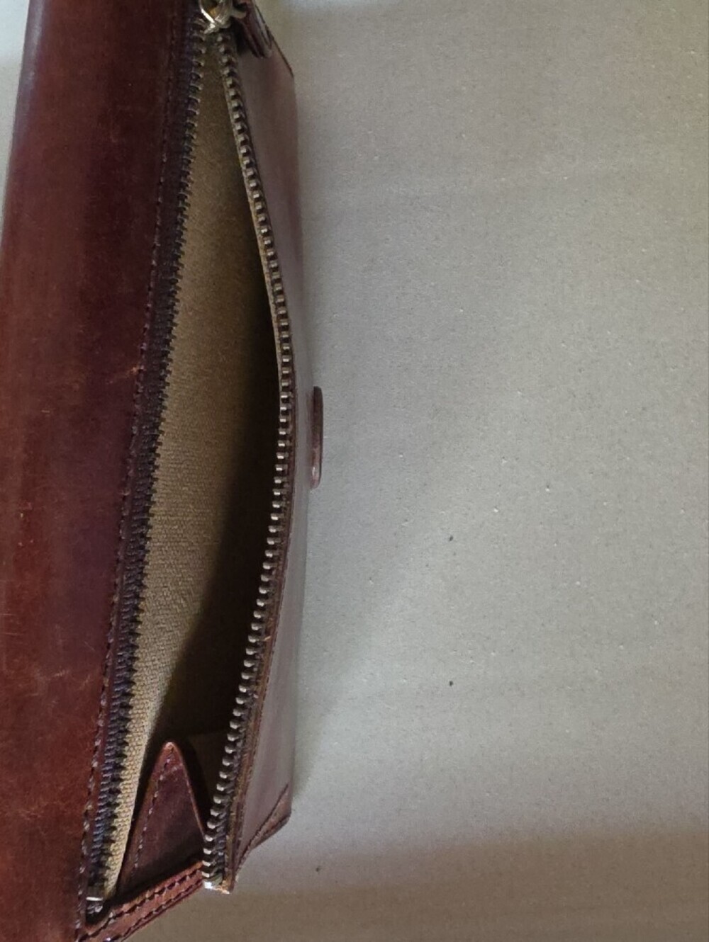 Ralph Lauren Cognac Brown Leather Clasp Wallet - Picture 13 of 14